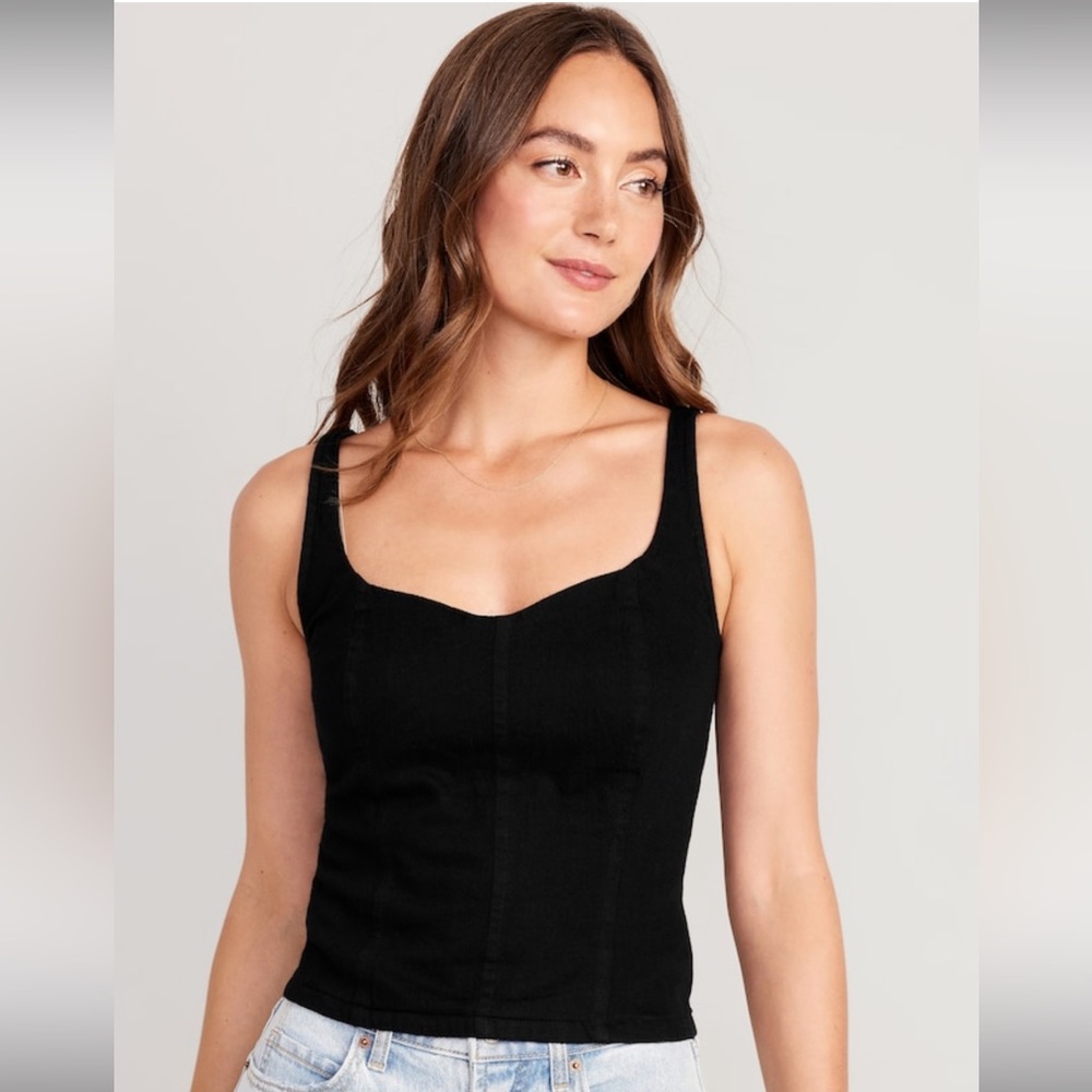 Fitted Cropped Corset Cami Top